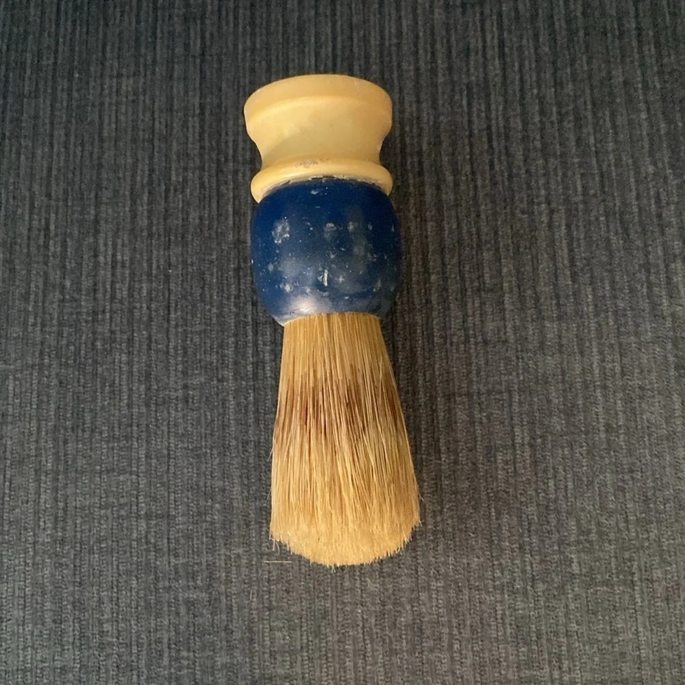 Vintage Blue Tan Shave Brush - Picture 2 of 5